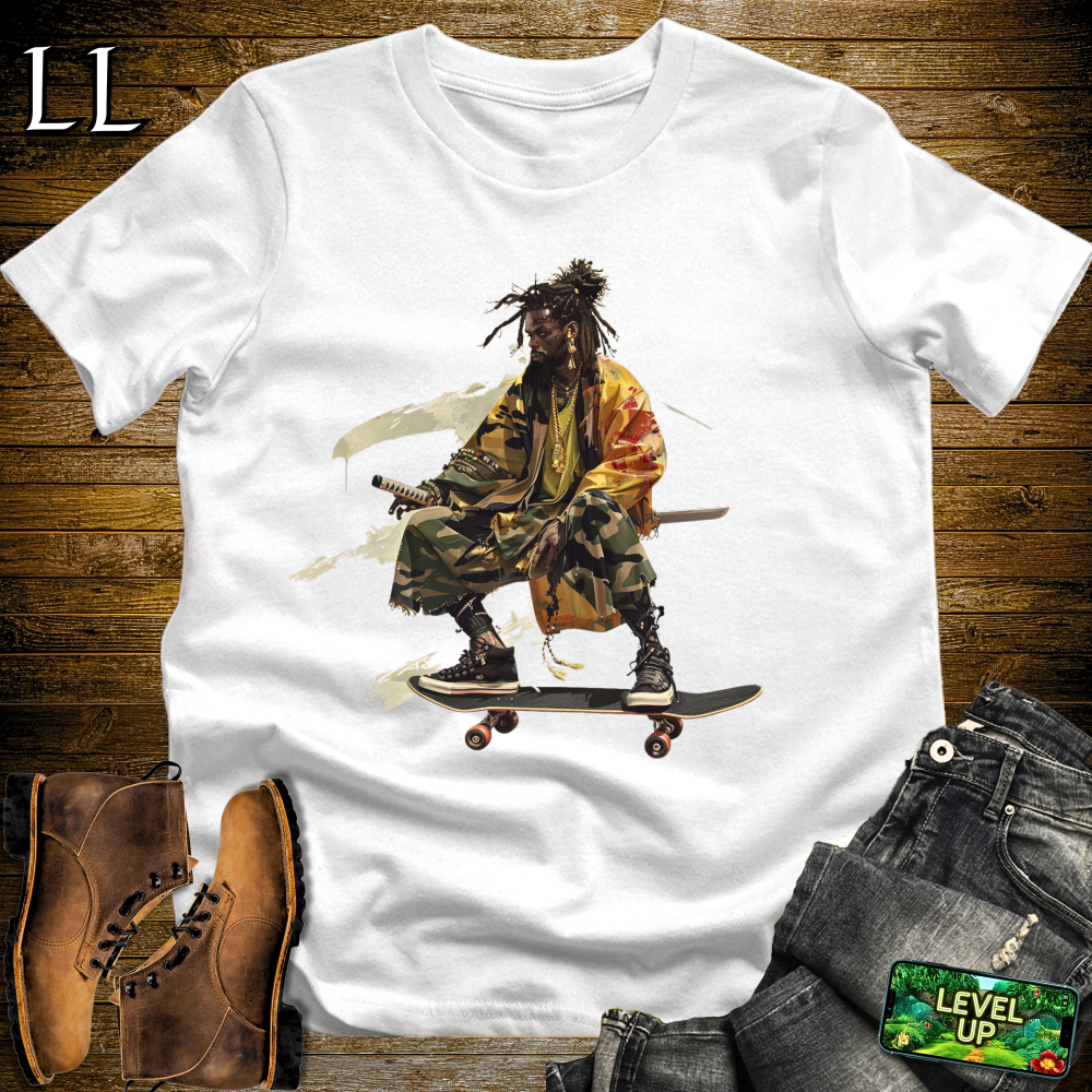 DreadLocks Skateboard Samurai Softstyle Tee - White - LegacyLayers