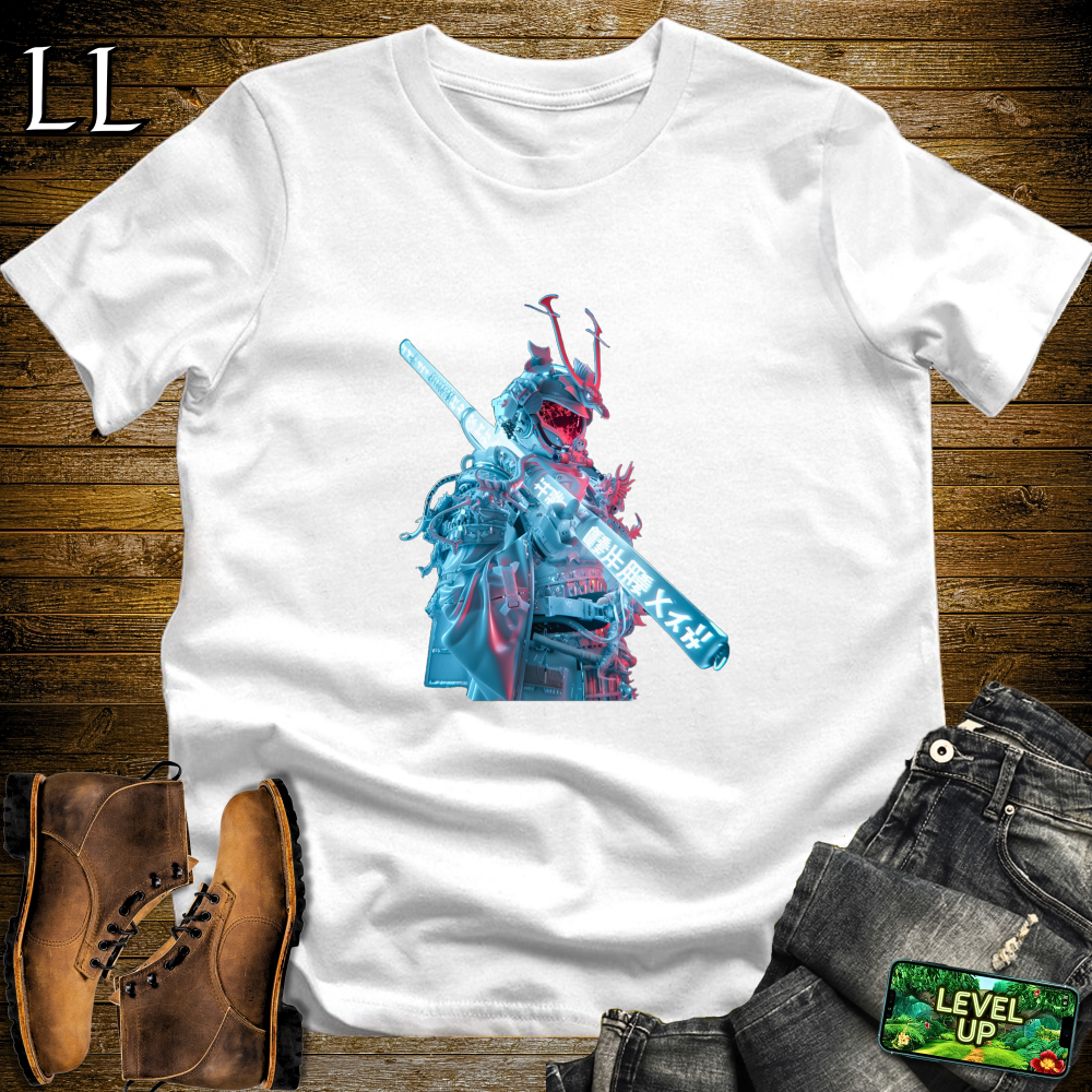 Future Samurai Warrior Softstyle Tee - White - LegacyLayers