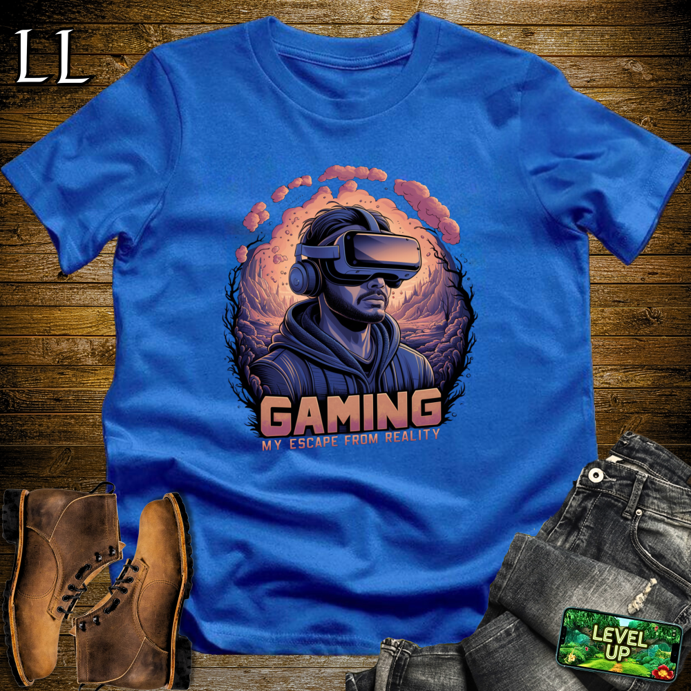 Gaming My Escape From Reality Softstyle Tee - Royal - LegacyLayers