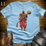 African Gold Mace Warrior King Light Blue | Royal Tee