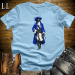 African Blue Pirate King Softstyle Tee Light Blue | African Warrior Tee