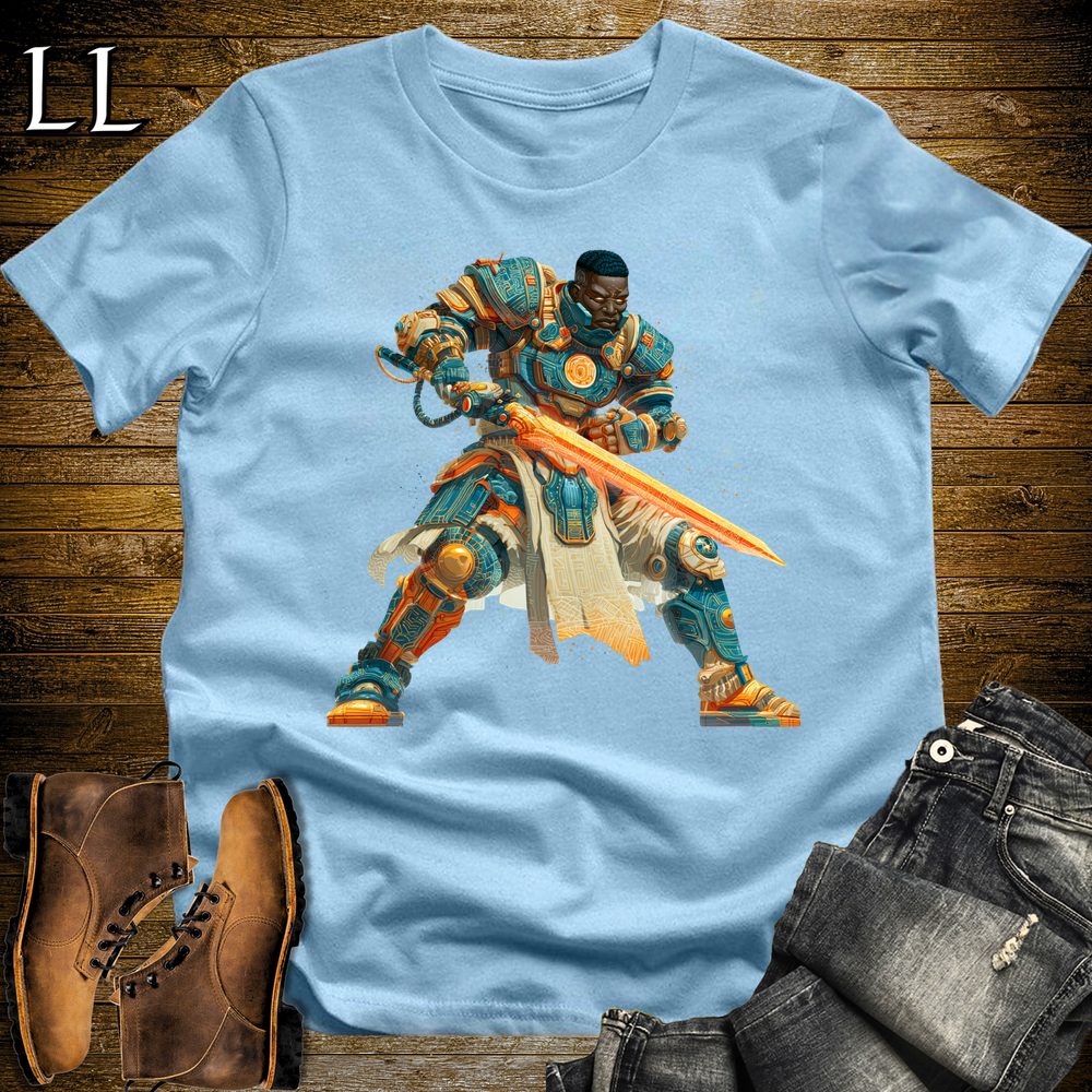 African Space Warrior - Light Blue