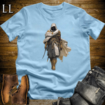 African Golden Assassin Softstyle Tee Light Blue | African Warrior Tee
