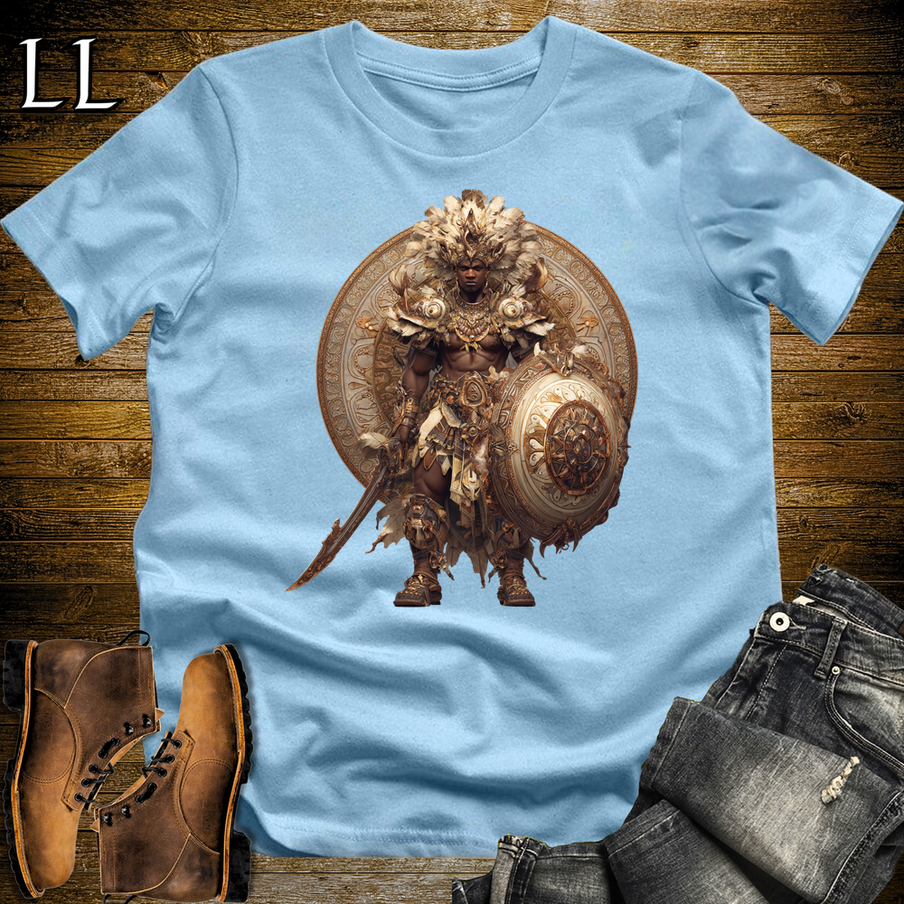 African Warrior King Light Blue | African Pride Tee