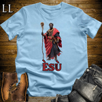 Esu African God Softstyle Tee Light Blue | Yoruba Crossroads God Tee
