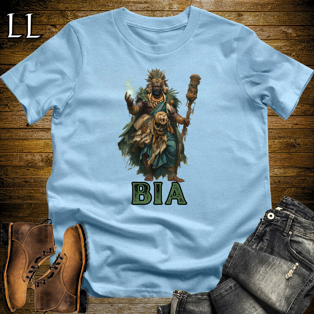 Bia African God Softstyle Tee Light Blue | Akan River God Tee