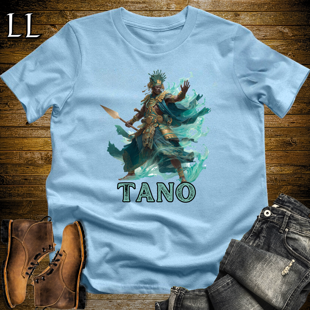 Tano African God Softstyle Tee Light Blue | Akan River Warrior God Tee