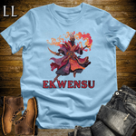 Ekwensu African God Softstyle Tee Light Blue | Igbo Trickster God Tee
