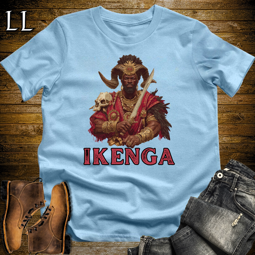 Ikenga African God Softstyle Tee Light Blue | Igbo Achievement God Tee