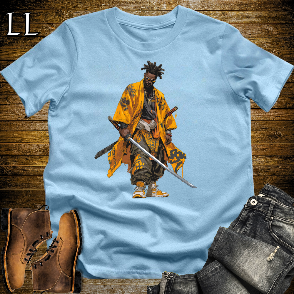 African Yellow Street Samurai - Light Blue