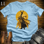 African Rising Sun Samurai Light Blue | African Warrior Tee