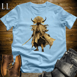African Golden Samurai King Light Blue | African Warrior Tee