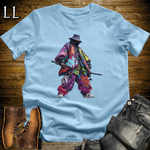 African Graffiti Street Samurai Light Blue | African Warrior Tee