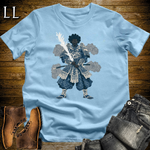 African Lightning Sword Samurai Light Blue | African Warrior Tee