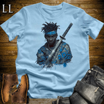 African Blue Street Samurai Light Blue | African Warrior Tee