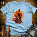 African Flame Samurai Light Blue | African Warrior Tee