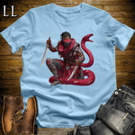 African Red Snake Assassin Softstyle Tee Light Blue | African Warrior Tee