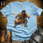 African Flame Dagger Assassin Softstyle Tee Light Blue | African Warrior Tee