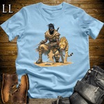 African Cheetah Assassin Softstyle Tee Light Blue | African Warrior Tee
