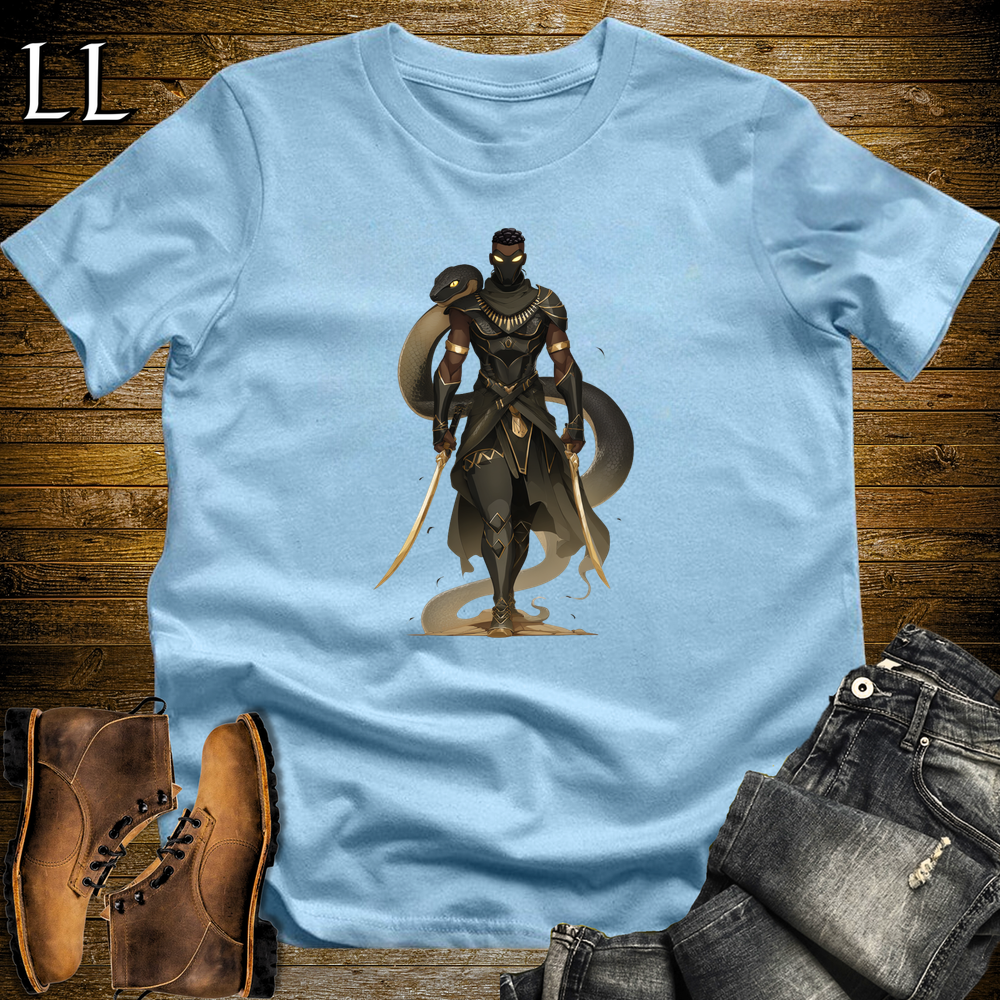 African Black Mamba Assassin Softstyle Tee Light Blue | African Warrior Tee