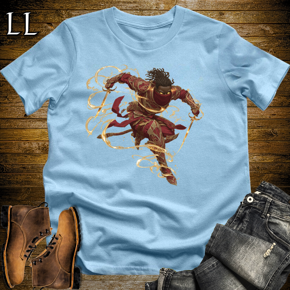 African Kingslayer Assassin Softstyle Tee Light Blue | African Warrior Tee
