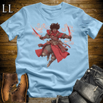 African Flame Assassin Softstyle Tee Light Blue | African Warrior Tee
