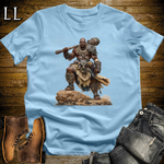 African Tribal Barbarian Softstyle Tee Light Blue | African Warrior Tee