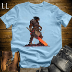African Fire Barbarian Softstyle Tee Light Blue | African Warrior Tee