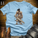 African Bone Barbarian Softstyle Tee Light Blue | African Warrior Tee