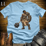 African Stone Barbarian Softstyle Tee Light Blue | African Warrior Tee