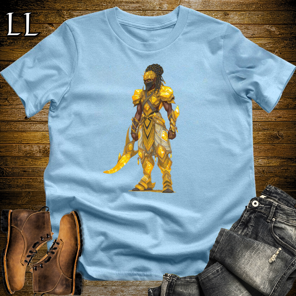 African Yellow Sapphire Warrior Softstyle Tee - Light Blue