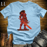 African Lava Sword Warrior Softstyle Tee Light Blue | African Warrior Tee