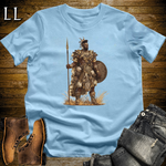 African Zulu Spear Warrior Softstyle Tee - Light Blue