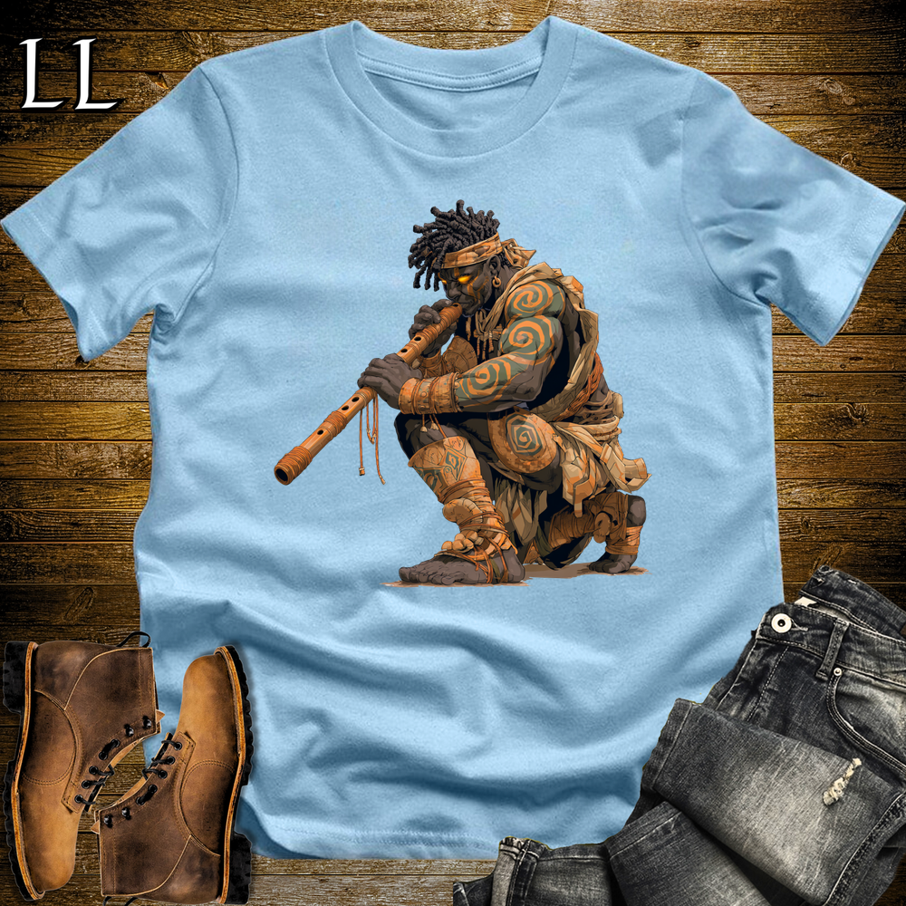 African Blow Dart Warrior Softstyle Tee - Light Blue
