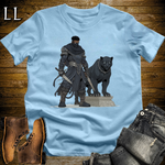 African Black Panther Assassin Softstyle Tee Light Blue | African Warrior Tee