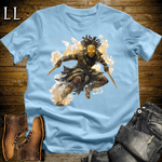 African Tribal Mask Assassin Softstyle Tee Light Blue | African Warrior Tee
