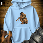 African Blow Dart Warrior Light Blue | Tribal Hoodie