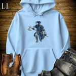 African Blue Viking King Hooded Sweatshirt - Light Blue