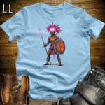 African 16 Bit Zulu Spear King Light Blue | Zulu Warrior Tee