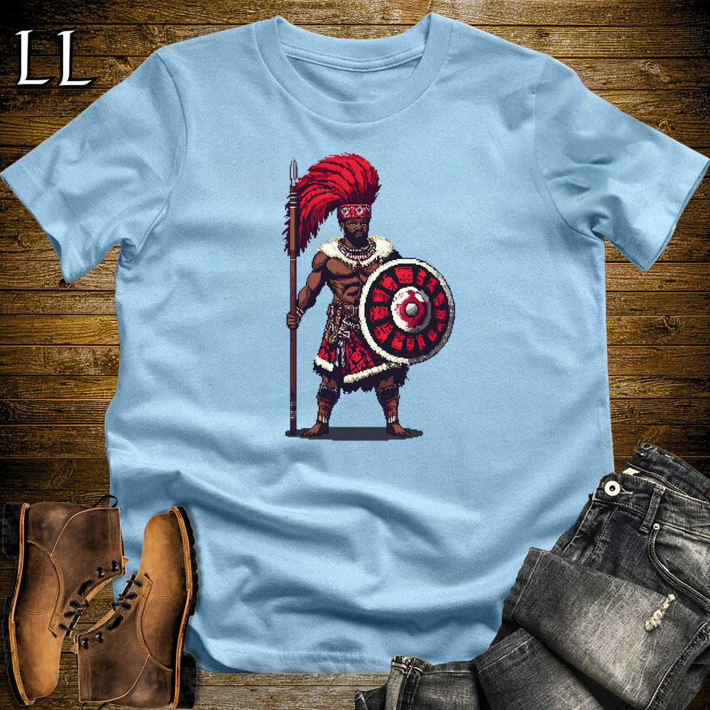 African 16 Bit Swazi Royal Guard Light Blue | Swazi Warrior Tee