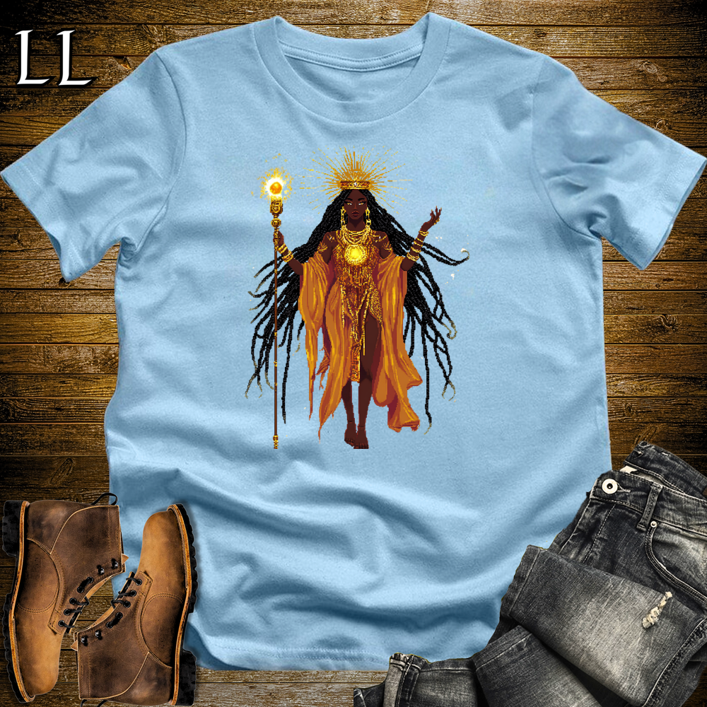 African 16 Bit Sun Queen Light Blue | African Queen Tee