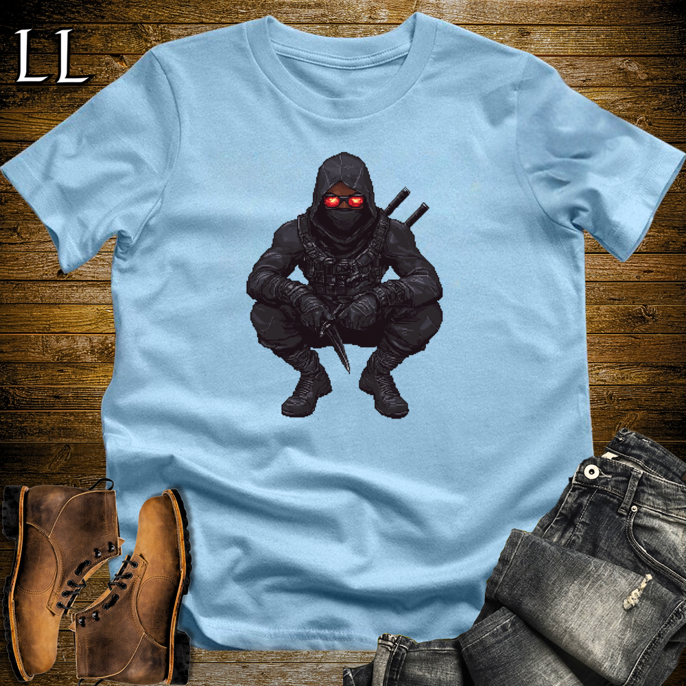African 16 Bit Night Assassin Light Blue | African Warrior Tee