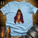 African 16 Bit Golden Queen Light Blue | African Queen Tee