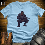 African 16 Bit Black Ops Soldier Light Blue | 16 Bit African Tee