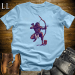 African 16 Bit Bow Warrior Light Blue | African Warrior Tee