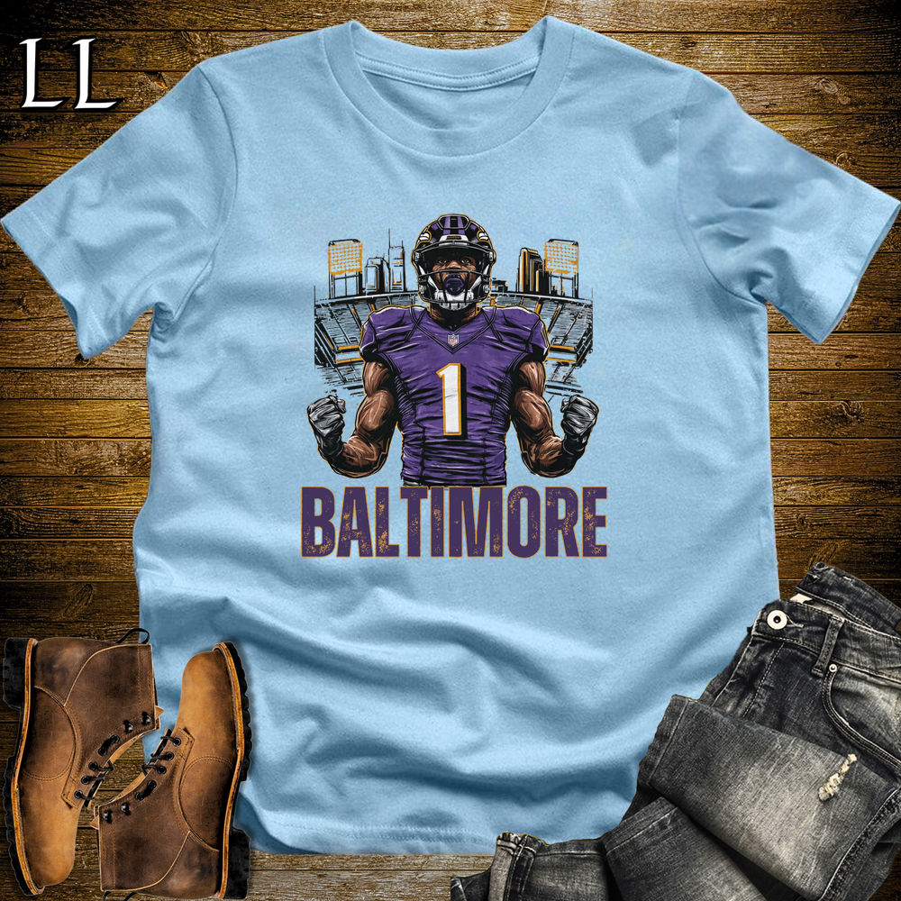 Baltimore Ravens Shirt Light Blue | NFL Fan Tee