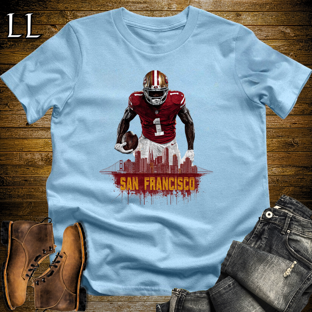 49ers Football Shirt Light Blue | San Francisco Fan Tee
