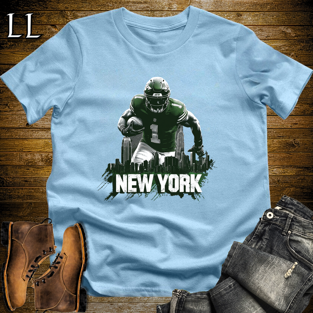 Jets Football Shirt Light Blue | New York Fan Tee
