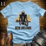 Saints Football Shirt Light Blue | New Orleans Fan Tee