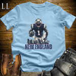 Patriots Football Shirt Light Blue | New England Fan Tee